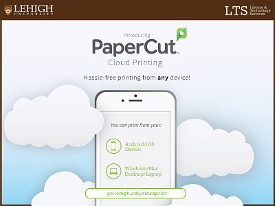 Papercut Cloud Printing Ad ad cloud printing tabletop