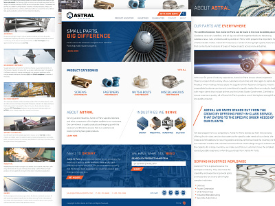Astral Air Parts Website development web wordpress