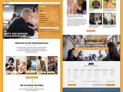 Art, Architecture and Design Website art color design development gold graphic modern web