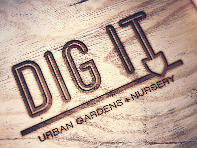 Dig It Urban Gardens brand identity branding dig it garden logo design logotype nursery shovel