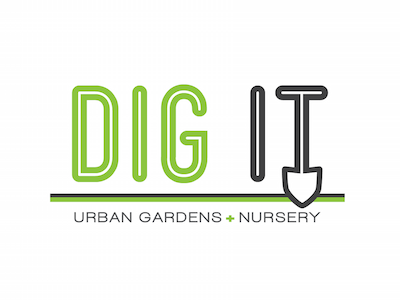 Dig It Logo brand identity branding dig it gardens identity logos nursery branding plants shovel