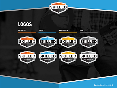 Skilled Logo Design brand identity branding construction identity design logo design logos saas skilled software branding tech