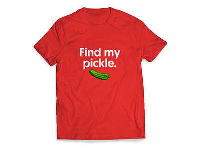 Xmas Pickle christmas funny holidays illustration pickle red t shirt traditions type
