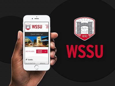 WSSU Design Concept hbcu logo mobile responsive ui university web design