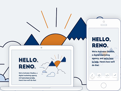 Reno, Nevada landing page content design layout nevada reno responsive ui visual design web design