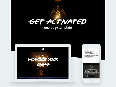 "Get Activated" One-Page Template