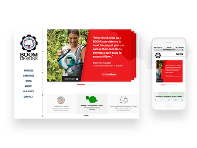 Homepage Redesign for BOOM Designs - WIP design responsive ui visual design web design