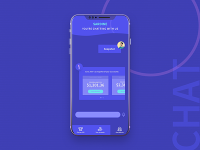Sardine Savings and Securities  --  iOS App Chat UI