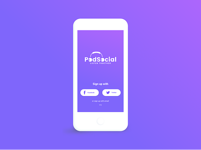 PodSocial podcast app design ios ios app ui visual design