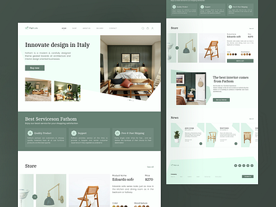 interior furnishing web design by Tina Abolghasem for Duxica on Dribbble