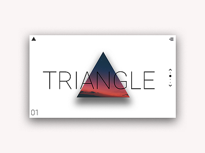 Triangle Landing Page Concept landing page minimal ui userinterface web design