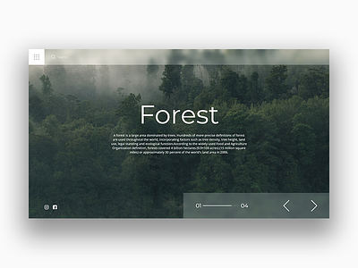 Forest forest landing landing page minimal nature ui ui design user interface