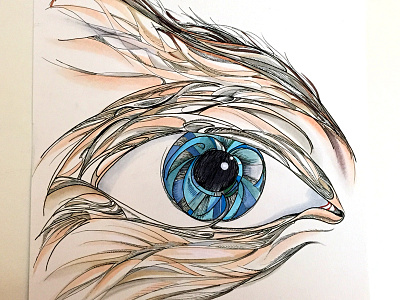 Drawing #33 copic drawing eye illustration rotring