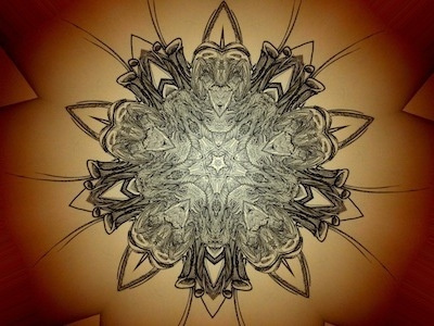 Drawing #4 drawing kaleidoscope moleskine rotring