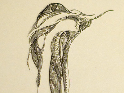 Drawing #6 abstract drawing moleskine rotring