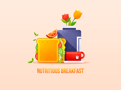Nutritious Breakfast breakfast illustraion noise vector