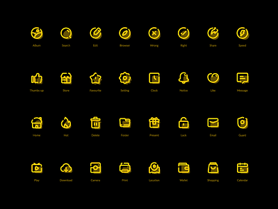 Basic Icon Set icon design icons stroke ui