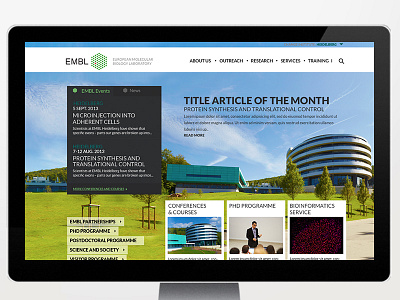 Proposal for redesign of EMBL webdesign