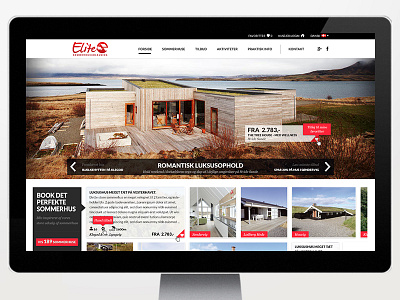 Redesign of Elite Sommerhus webdesign