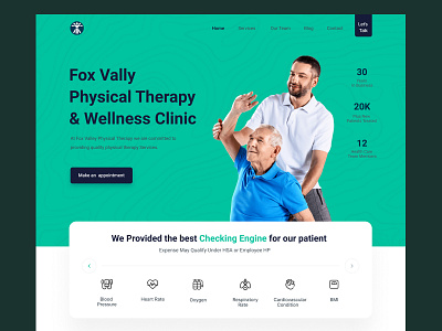 Fox Vally Physical Therapy & Wellness Clinic clean design homepage physical therapy ui ux web website wellness clinic zihad