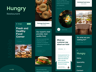 Hungry - Mobile app clean design food menu mobile restaurant special ui ux zihad