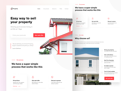 Property sell landing page