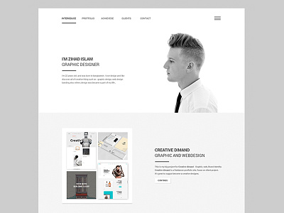 Freelancer Portfolio creative freelancer homepage minimal portfolio simple site theme web wordpress zihad