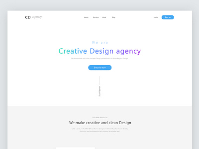 Home Page agency design designs homepage landing minimal ui ux web website zihad