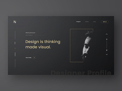 Designer Profile experiment bootstrap clean design layout minimal portfolio profile simple template typography webdesign website zihad