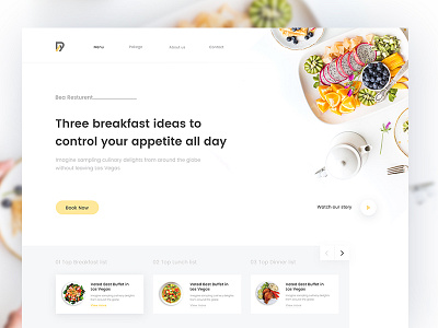Bea Restaurant home page cart cuisine design faish food food and drink home japan landing menu page restaurant sushi template ui ux web zihad