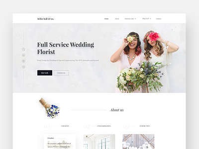 Wedding Home Page button design interface navigation paper site typography ui ux web wedding zihad