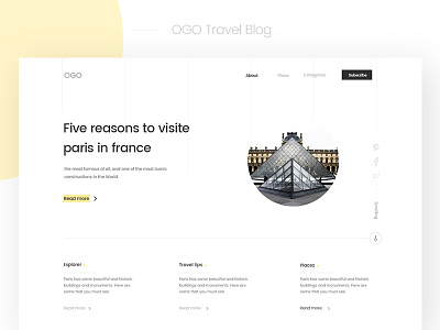Ogo Blog Page blog bootstrap concept design landingpage travel unsplash web webdesign website zihad