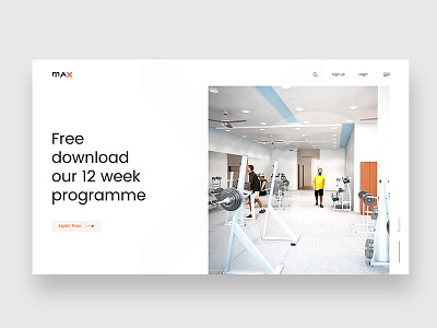 Max website exploration art athlete branding crossfit direction fitness gym landing one page pattern seagulls sports zihad