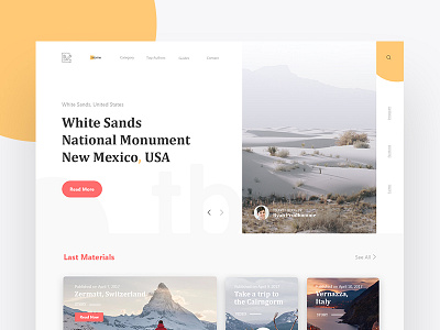 Travel Blog _ Experiment 07 blog bootstrap concept design landingpage travel unsplash web webdesign website zihad