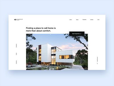 Home Development Agency. clean design interaction interface landing minimal renting ui ux web website zihad