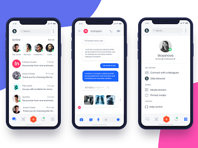 Siilo App Redesign Screen app clean communication iphone x siilo ui ui ux white zihad