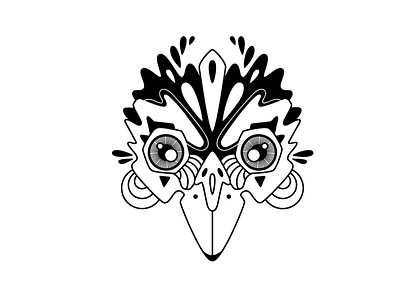 Doodle Raven animal art doodle drawing geometric illustration line lineart outsider rawen