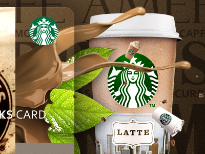 Starbucks Card coffee design graphic graphic design interaction interface design typography webdesign