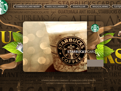Starbucks Card Main coffee design graphic graphic design interaction interface design typography webdesign