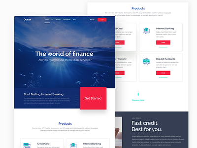 DenizBank - Banking APi Homepage bank banking clean design finance interaction interface internet layout product design typography ui ux web webdesign website