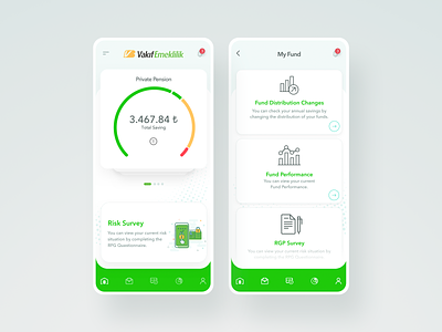 Vakıf Emeklilik Mobile Banking App android app app design banking clean design designs finance flat interaction ios layout mobile product product design ui ui design ux ux design