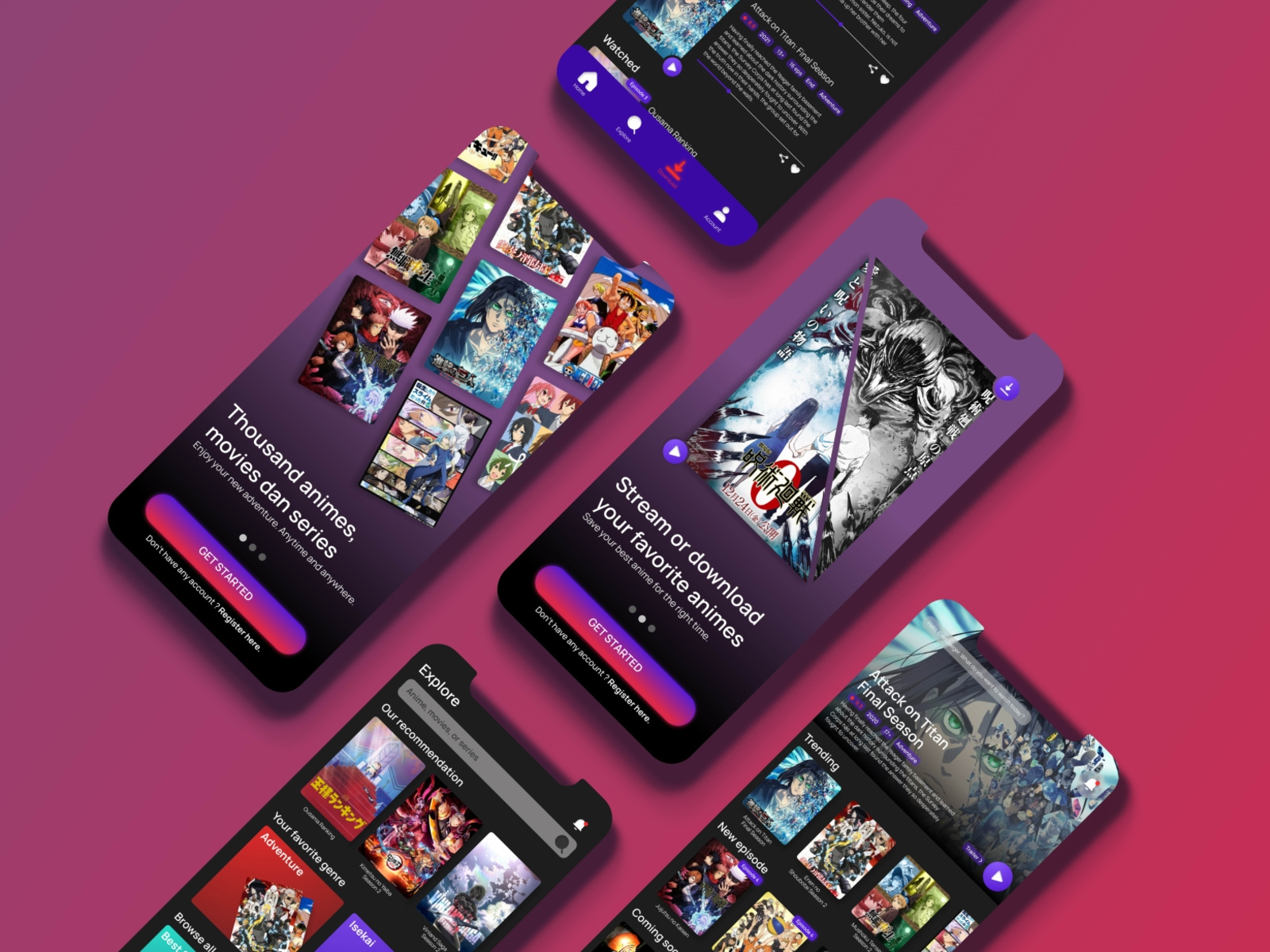 Anime Streaming Apps by Abraham Dixon on Dribbble