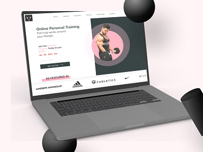 Fitness web landing page