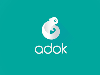 Adok Logo branding flat materials startup tech
