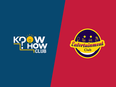 Club logos club design entertainment idea knowhow logo smile