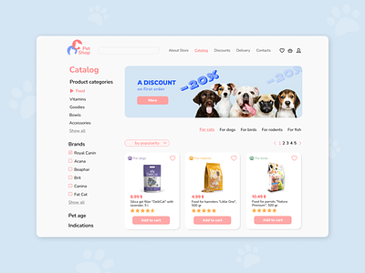 E-Commerce Shop dailyui design e-commerce shop pet pet shop pets shop shop ui uiux design ux uxui design web-design zoo shop