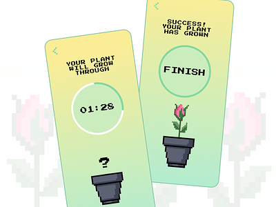 Design a Countdown Timer app countdown timer dailyui design designer pixel pixel design pixel plant plant plants timer ui ux web-design