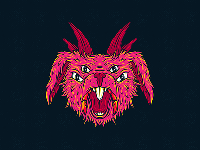MNSTRS - RABBIT acid animal artwork character colorful cute design face fun funny game illustration monster mutant nft pink rabbit sticker vector wild
