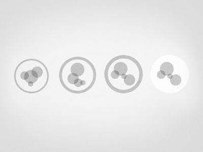 Icons for a logo concept bubbles cells circle identity logo overlap overlay simple