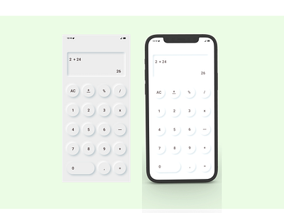 #DailyUI #004
Neumorphic design of a calculator